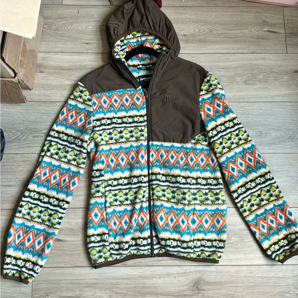 very warm multicolor zip up